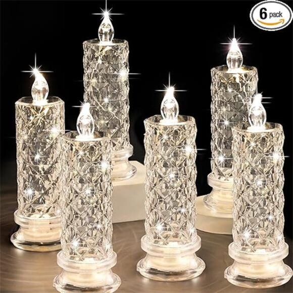 LED Flameless Candles, 6PCS Romantic Battery Operated Candles Led Pillar Candles - Picture 7 of 7